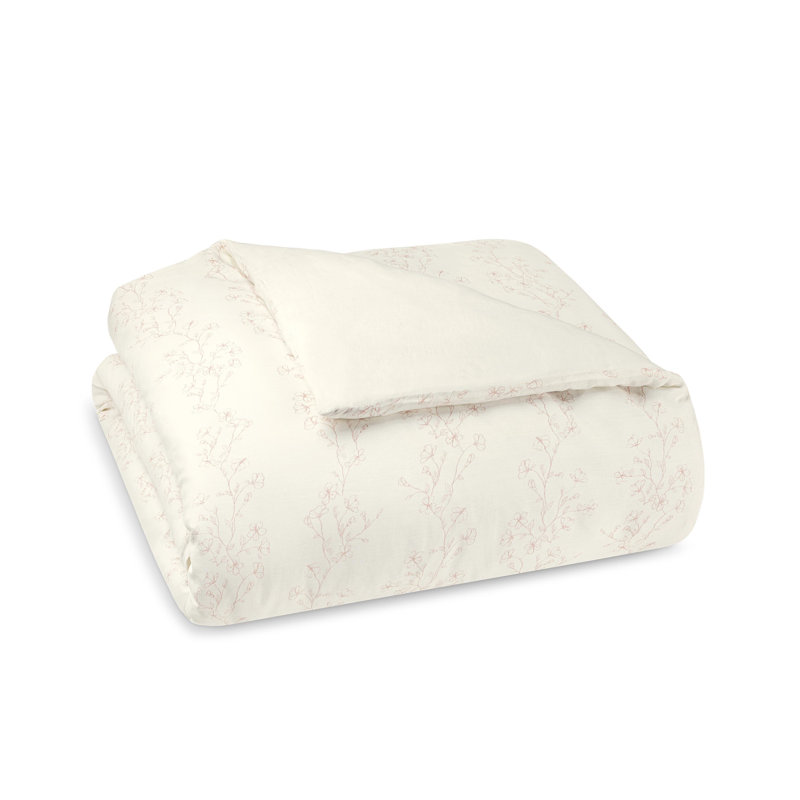 Duvet Cover Flor Do Monte, Queen Duvet Cover, Natural/Pink