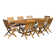 Coster 8 - Person Teak Wood Patio Dining Set with Round Table