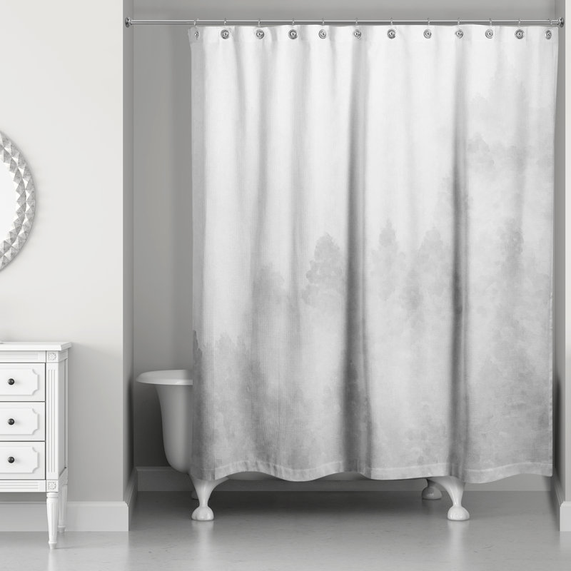 Rideau de douche simple Kimoralee, Gris clair
