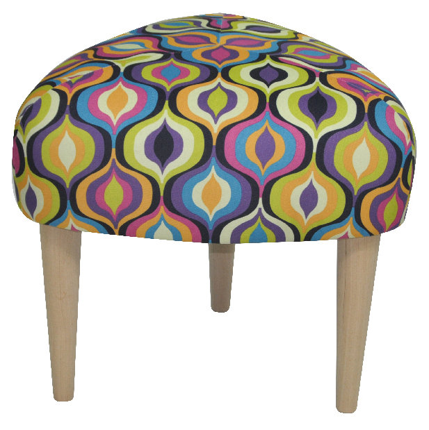 Solid + Manufactured Wood Accent Stool, Pink