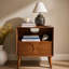 Table de chevet cannelée moderne Mid Century