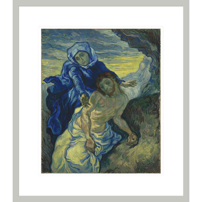 Pieta (d'après Delacroix) Saint-Remy (Piedad Saint-Remy) par Vincent van Gogh, impression giclée encadrée