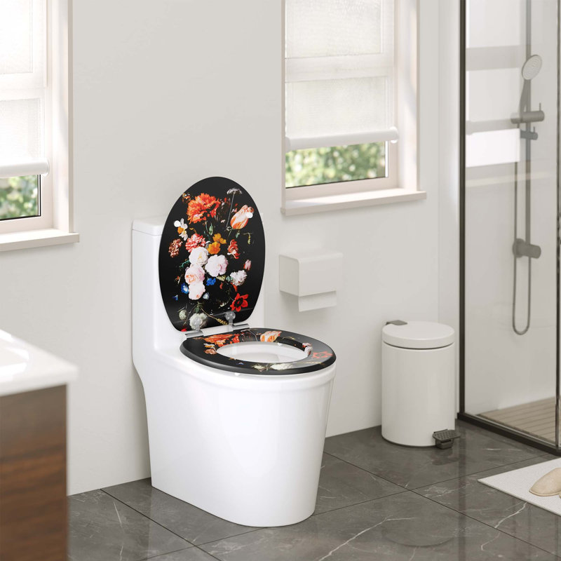Toilet Seat, O-Shaped Loo Seat With Soft Close And Quick Release Functions, With Adjustable Hinges, Upgraded Mounting Set For Different Types Of Toilets