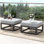 Repose-pieds modulaire d'extérieur en aluminium Layinsun (ensemble de 2)