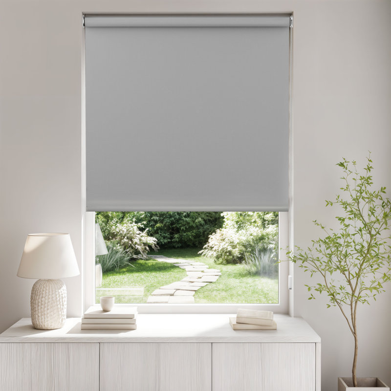 Blackout Roller Shade, 90cm W x 165cm L, Grey