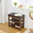 Nordic-Style Bench, Adjustable Height, Brown And Rubberwood, Concealed Storage For Keys Stool, Height-Adjustable, , Shoe Polish