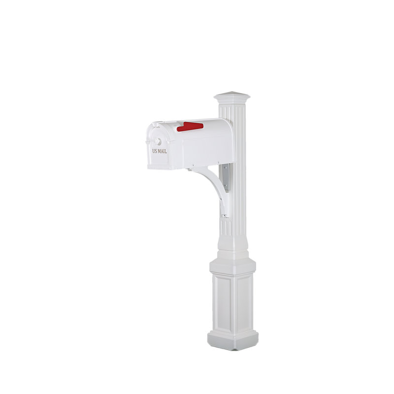 Lexington Mailbox and Post Kit, White