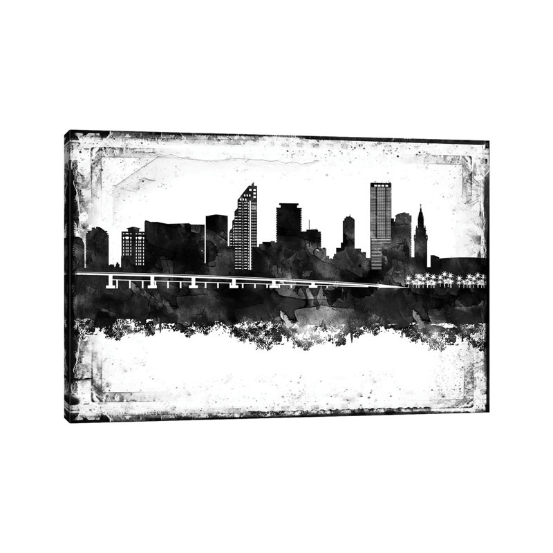 Miami Skylines - Wrapped Canvas Print, 30.48 cm H x 45.72 cm W