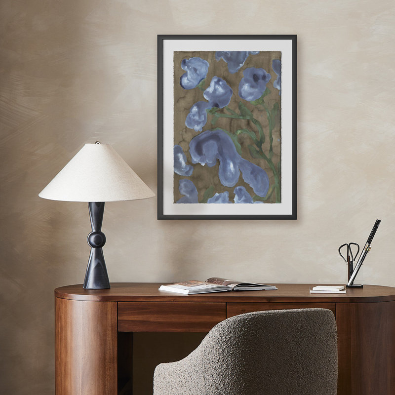 Violet Femmes Framed Painting, 32" H x 24" W, Black