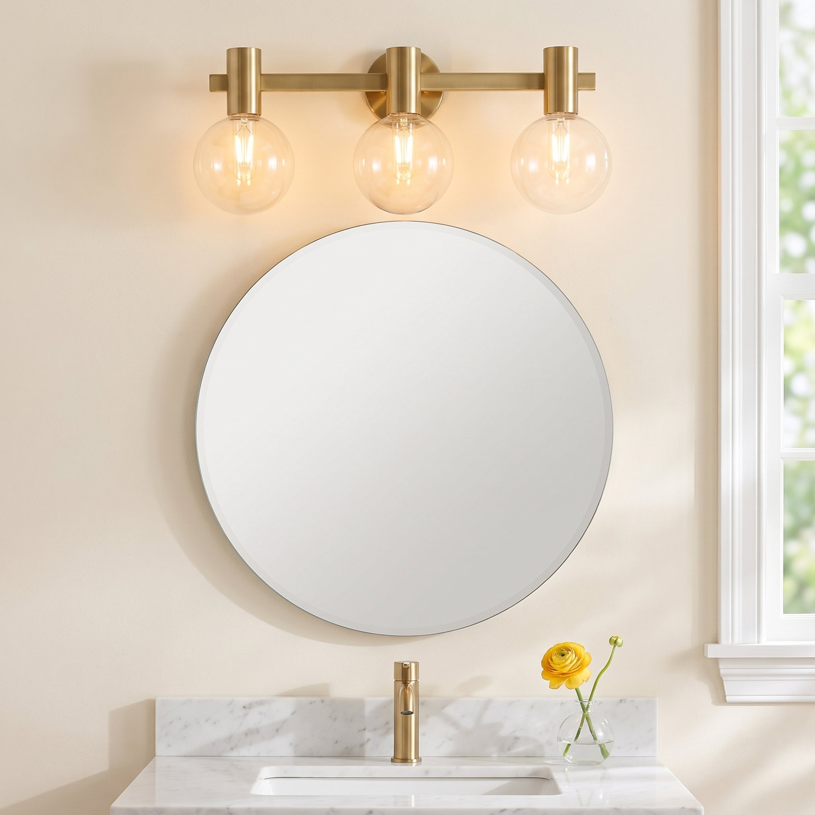 Roelf 3-Light Bath Sconce, Gold