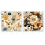 Campion - Ensemble de 2 collages carrés botaniques abstraits-102163043-102163040