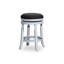 Tabouret de bar pivotant avec repose-pieds Kintzel - capacité de 300 lb, revêtement en cuir reconstitué, hauteur réglable pour comptoir / bar, mécanisme de pivotement industriel, protecteurs de plancher-941547014-945664516