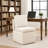 Modern Linen Upholstered Dining Chairs Armless Side Chair With Storage For Dining Room Kitchen And Living Room