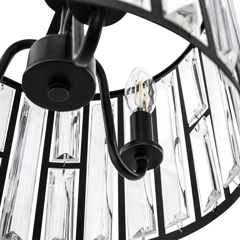 Jineen Semi Flush Mount Drum Ceiling Light