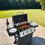 Barbecue portatif au propane 26 000 BTU, 3 brûleurs avec roues, couvercle, tablettes et ouvre-bouteille