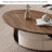 Light luxury oval storage coffee table