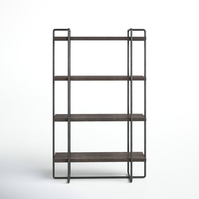 Geffrey 80'' H x 50'' W Steel Etagere Bookcase