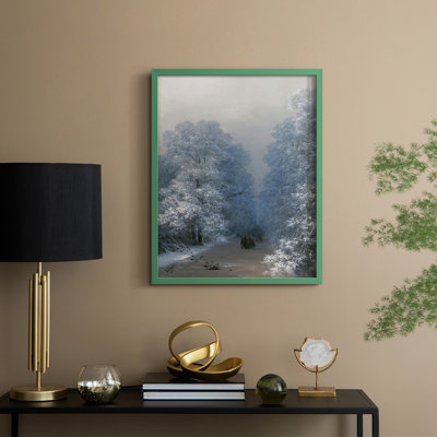 Reproduction encadrée vintage en bois massif CLxxx