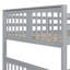 Lit double superposé au-dessus d'un lit double avec lit gigogne simple et échelle - gris