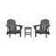 Chaise Adirondack pliante en plastique pour 2 personnes avec table Laguna-812154974
