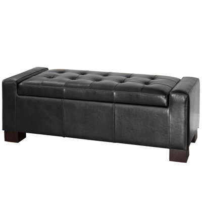 Helki Faux Leather Upholstered Storage Bench