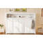 Lit escamotable simple avec tablettes, lit escamotable en métal au design pliable et peu encombrant, blanc