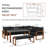 8-person Multi-purpose Corner Set With Dining Table