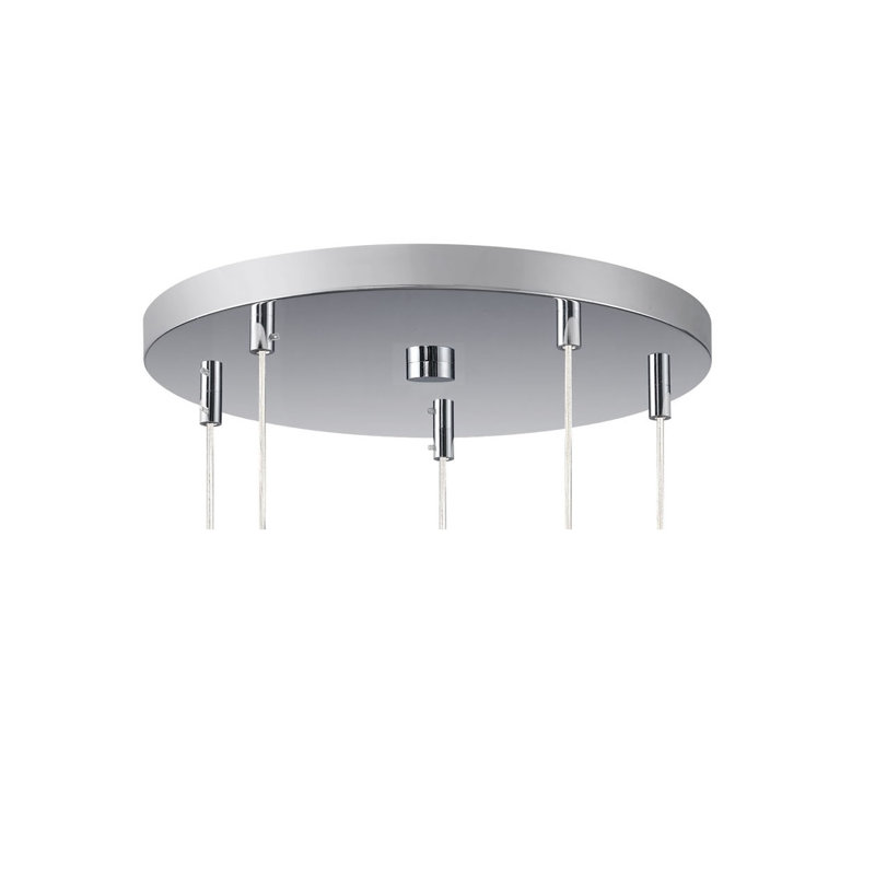 Luminaire suspendu cylindrique à 5 lumières Rosendahl, Nickel, Halogène