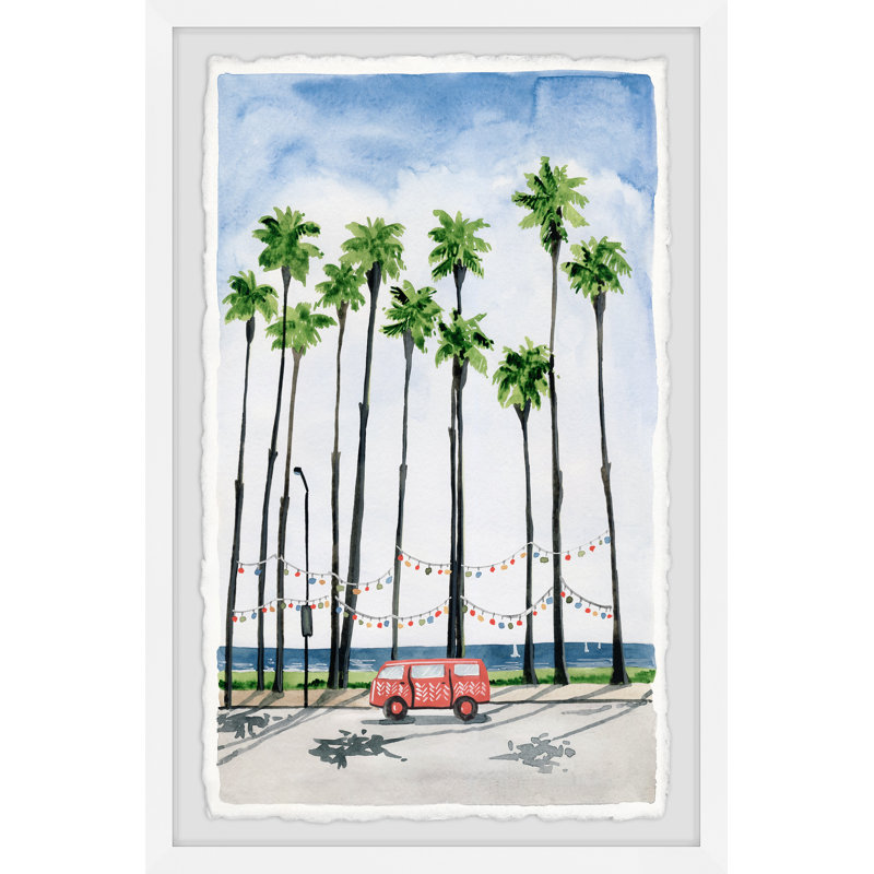 «Beneath The Palm Trees», reproduction encadrée, H 30 po x l 20 po x P 1,5 po