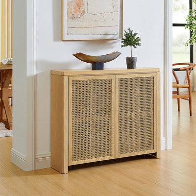 Pfarr 39.4" Modern Rattan Sideboard Buffet Cabinet