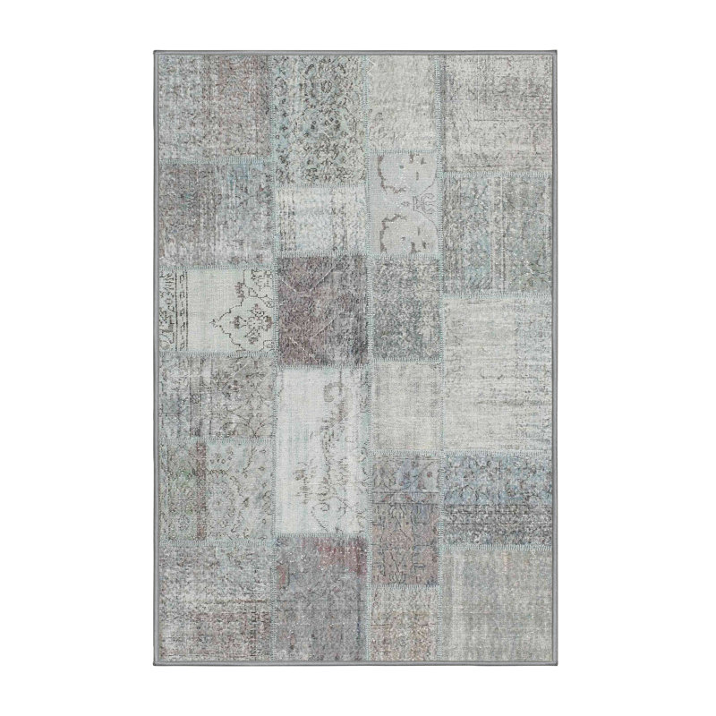 Tapis gris zone contemporaine, Rectangle 2 pi x 4 pi