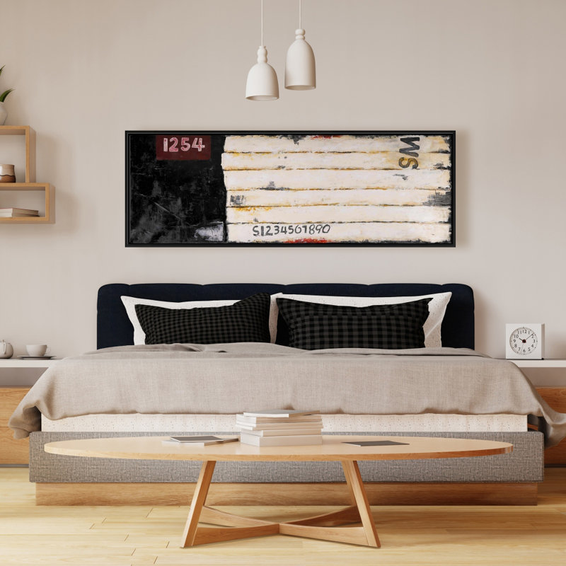 Art avec chiffres - Décor de bureau contemporain, H 49,25 po x l 17,25 po