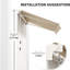 Auvent de balcon beige rétractable 10 pi x 8 pi, parasol avec manivelle manuelle, et tissu hydrofuge, pour terrasse, cour, cadre de patio en aluminium Balcon, cour
