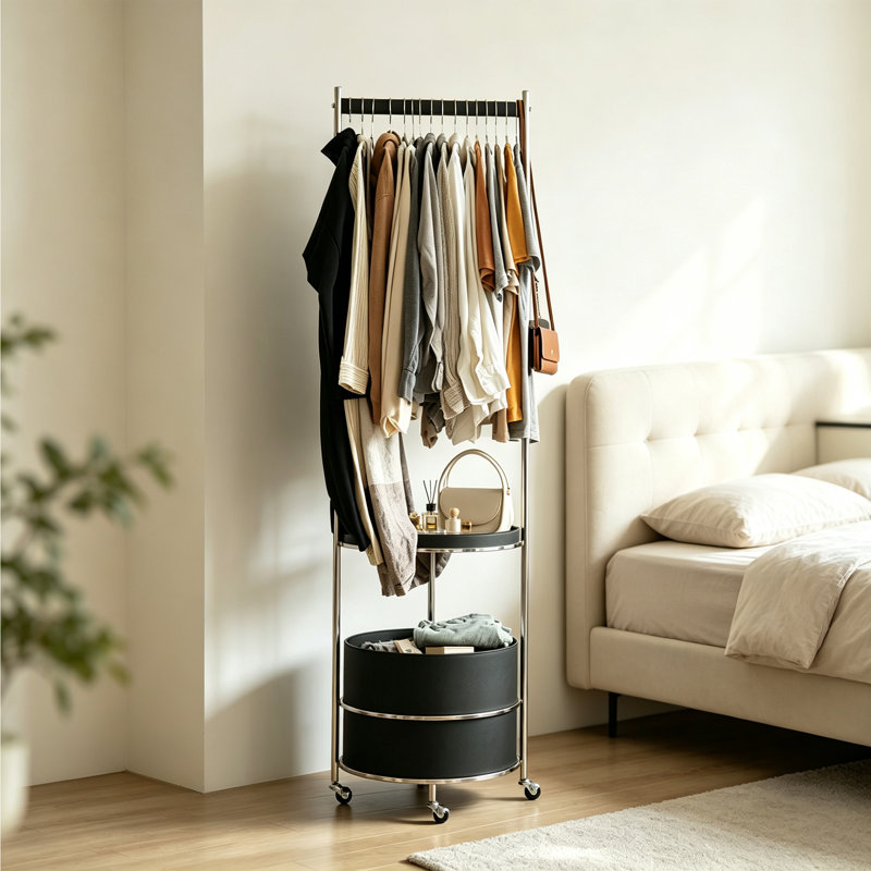 Stainless Steel Freestanding Coat Rack
