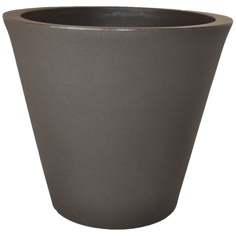 Pot à fleurs en plastique Bodmin, Espresso, H 24 po x l 12 po x P 12 po