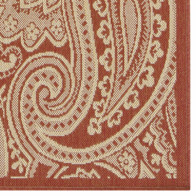 Tapis intérieur / extérieur en polypropylène tissé à la machine Piyush, 5 pi x 8 pi