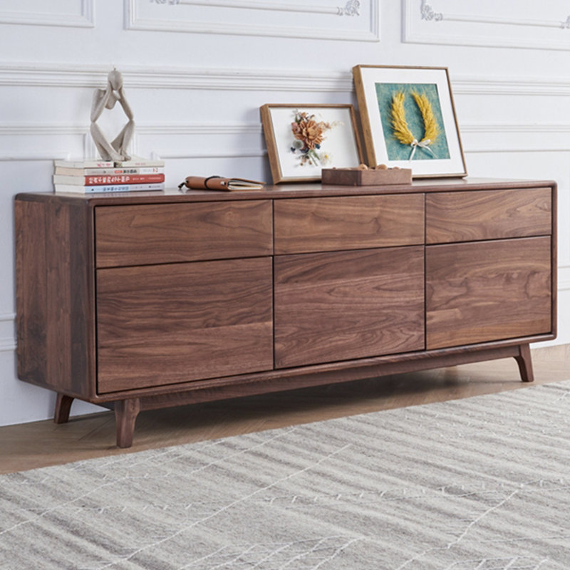 All solid wood simple storage cabinet side cabinet