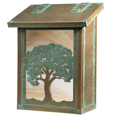 Boîte aux lettres murale verical chêne tree