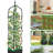 Raised Garden Bed Planter Boxes with Trellis, 70.9" Wheeling Self-Watering Tomato Planter Boxes with Trellis (Black)