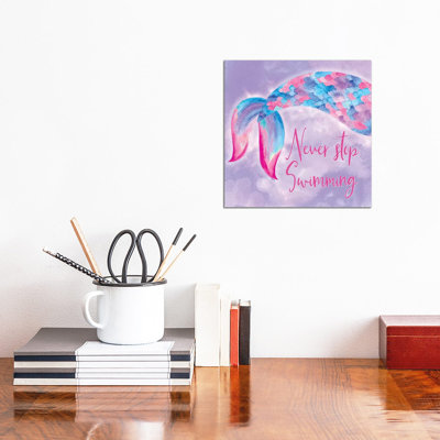 Mermaid Life II Pink/Purple by Tara Reed - Wrapped Canvas Print