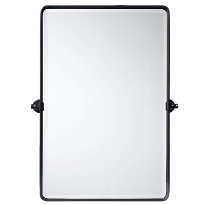 Woodvale Metal Framed Beveled Pivoting Wall Mirror