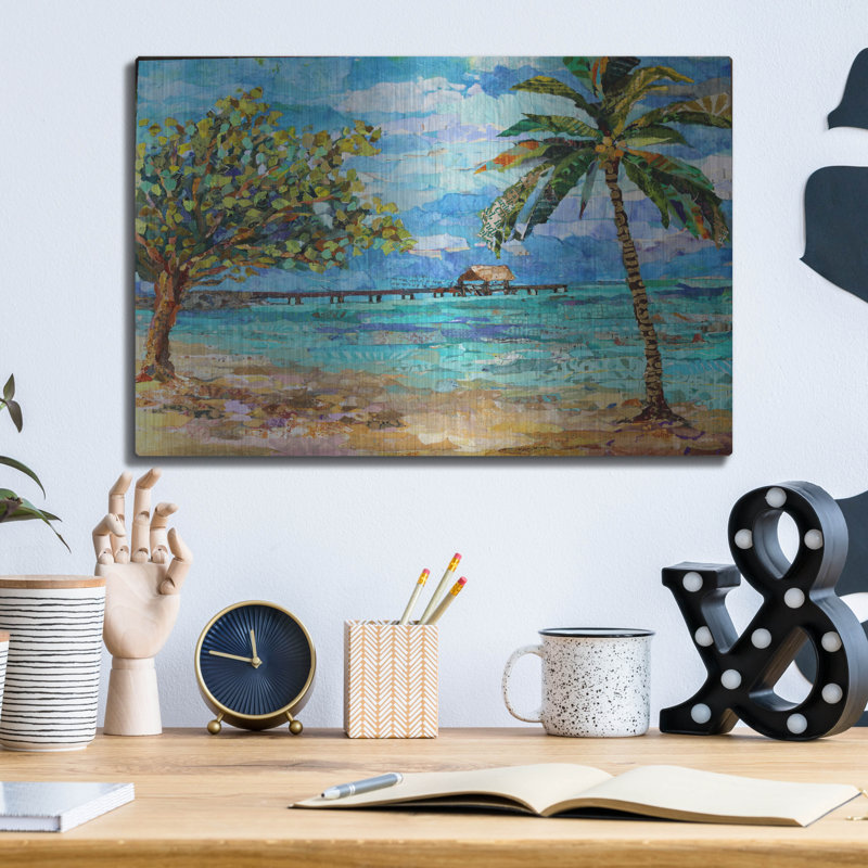 «Tobago» par St. Hilaire Elizabeth, art mural en métal, H 12 po x l 16 po