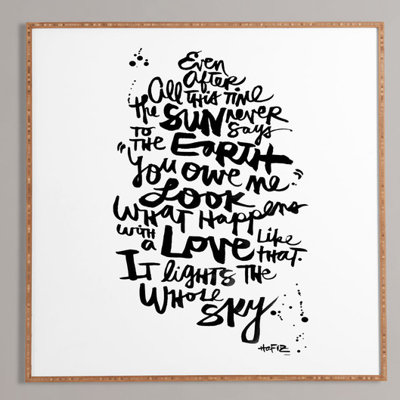 «Even After All 1», reproduction d'art graphique sur bois encadrée