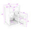 Meuble-lavabo moderne de 20 po avec lavabo en céramique et base en panneau de fibres à densité moyenne durable-404238691