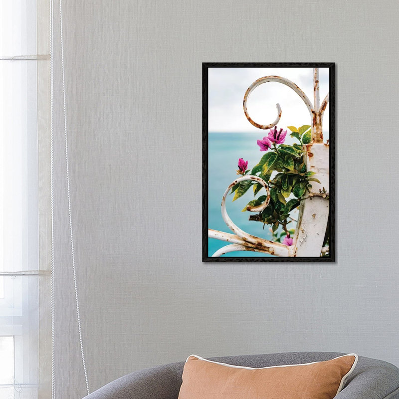 Positano Blooms X by Bethany Young - Print on Canvas, Black Framed, 66.04cm H x 45.72cm W x 3.81cm D