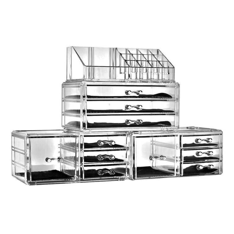 Plastic 13 Compartment Makeup Organizer