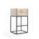 Upholstered Counter Stool with Metal Frame