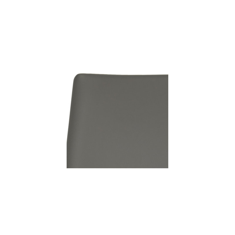 Chaise d'appoint rembourrée H 19,1 po Bohy, Polyuréthane gris foncé