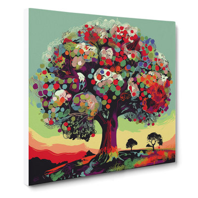Apple Tree Pop Art - Wrapped Canvas