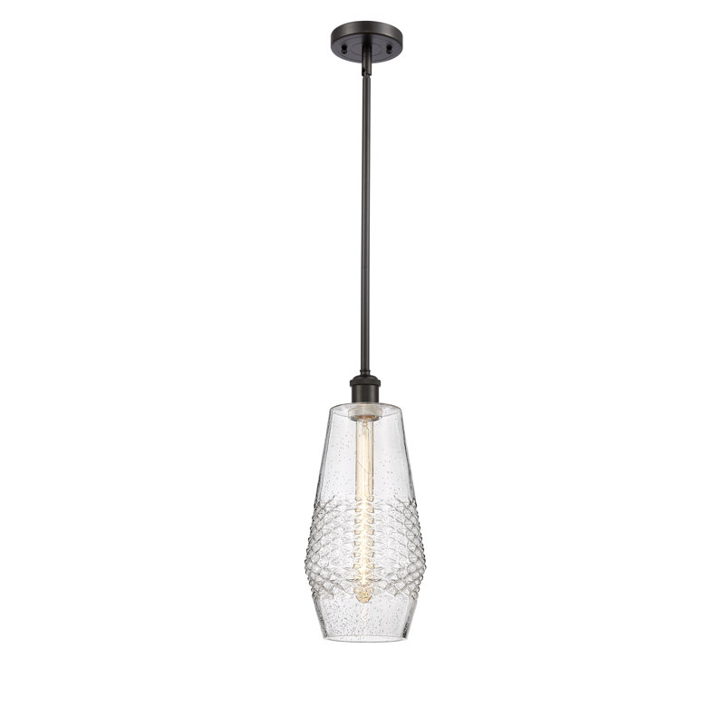 Luminaire suspendu à globe unique à 1 lumière, Bronze huilé, DEL